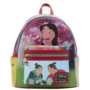 Loungefly Red and Blue Mini Backpack Disney Mulan